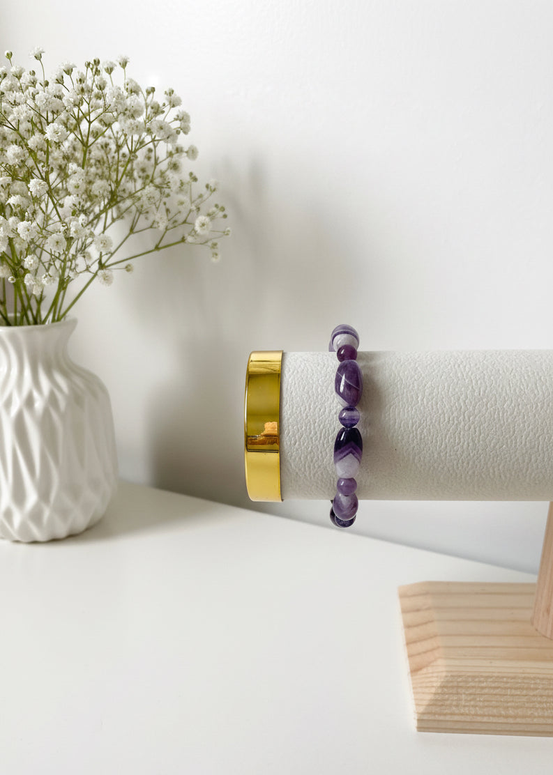 Aurelle – Amethyst Schmuckset (Halskette & Armband)