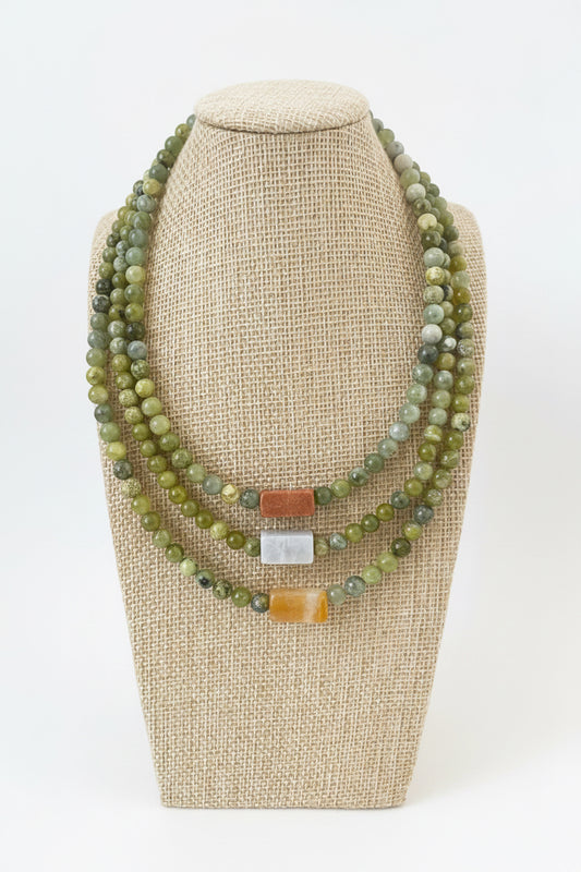 Oliva – Jade Choker-Halskette