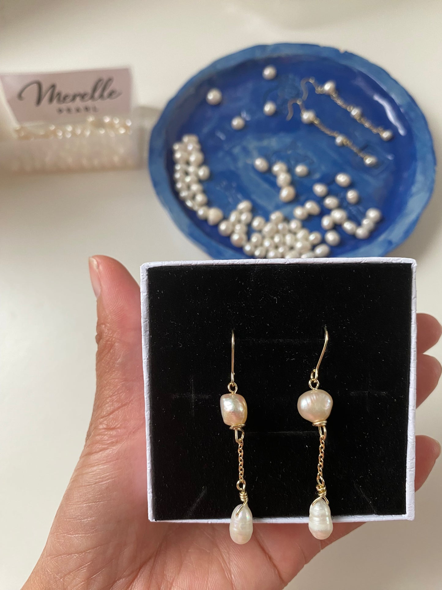 Merelle Pearl – Margeline Süsswasserohrringe